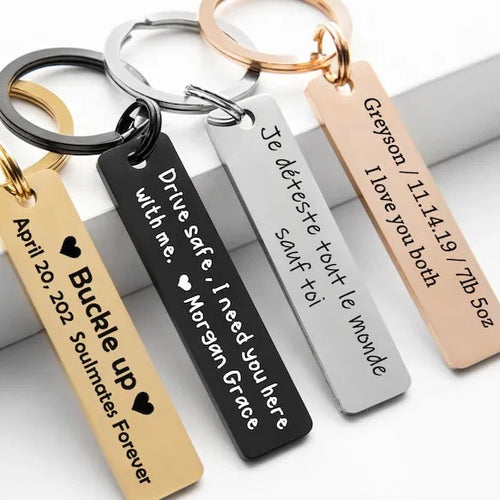 Engraved Metal Personalized Keychain