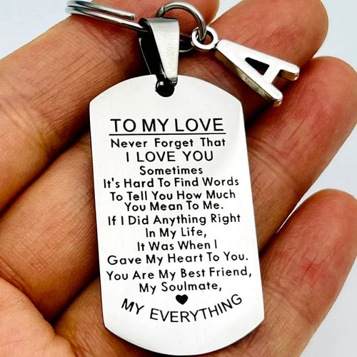 To My Love Keyring-Personalized