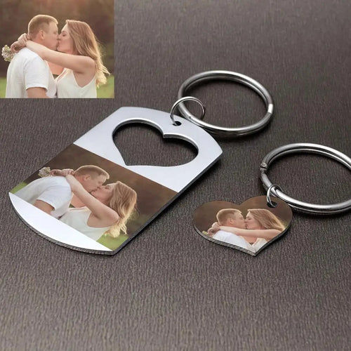Personalized Couple Keychains Featuring Your Photo