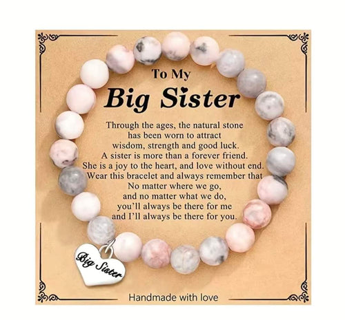 Pink Beads Bracelet For Sister, Mom , Nana and More