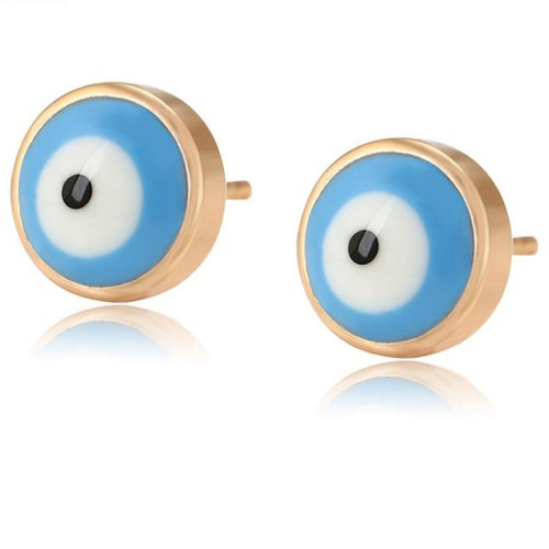 Blue Evil eye earrings-Clearance