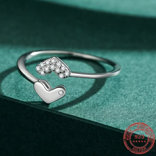 Double Heart Adjustable Ring
