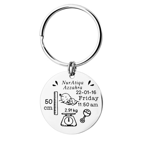 Baby Announcement Keychain