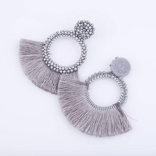 Bohemian Big Tassel Earrings