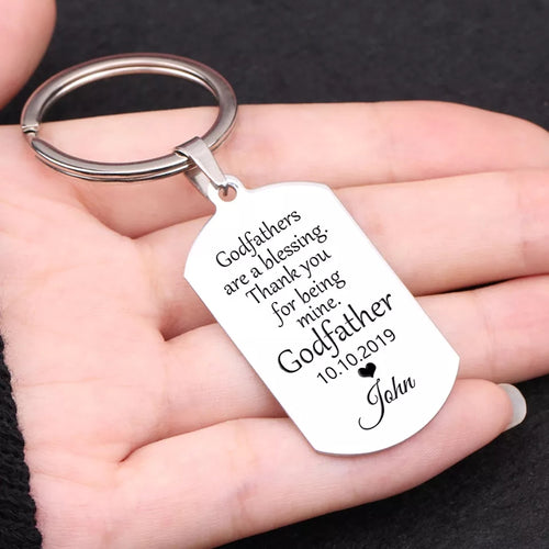 Personalized Godfather Keychain