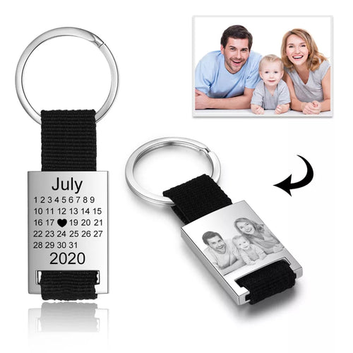 Custom Photo Calendar Keychain