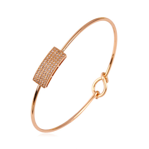 18k Rose Gold Plated Sleek Bangle