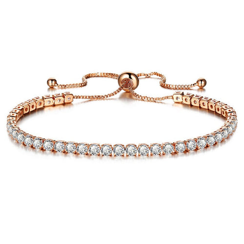 Cubic Zirconia Adjustable Tennis Bracelet