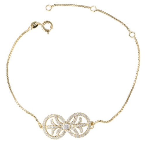 Infinity Bracelet with Cubic Zirconia