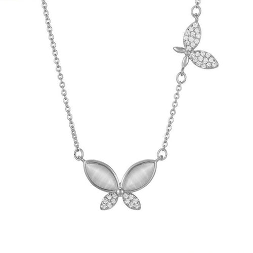 Silver Butterfly Necklace