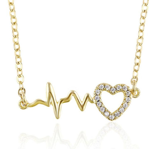 Heartbeat Necklace in Gold