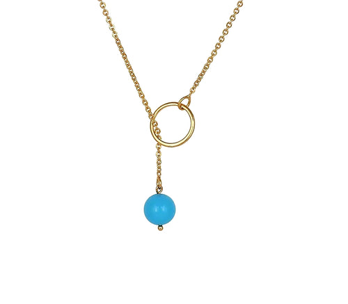 Turquoise Lariat Necklace