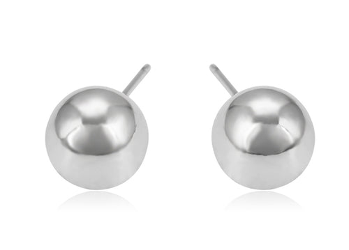 9mm Ball Stud Silver  Earrings