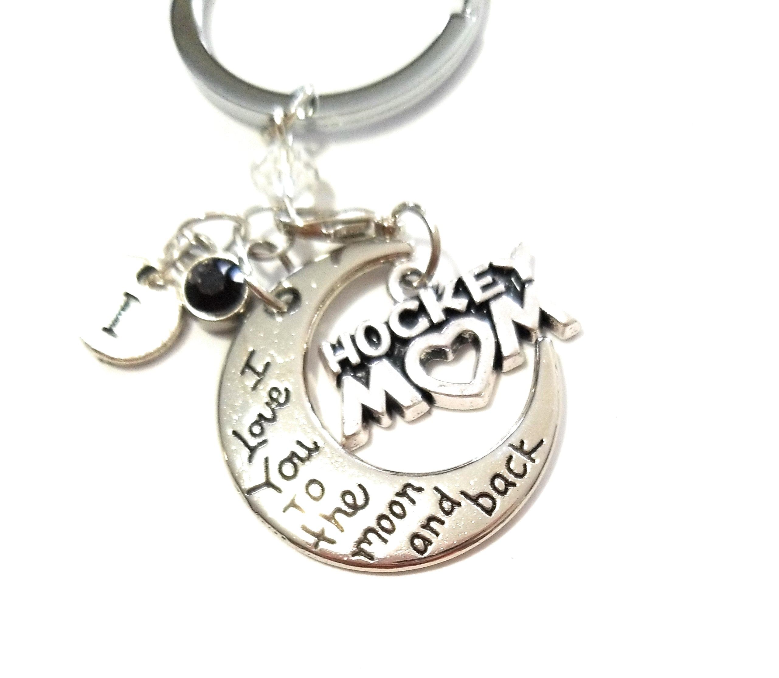 Infinity Collection Hockey Mom Charm Earrings, Hockey Mom Jewelry 