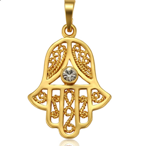 24K Gold Filled  Hamsa Necklace