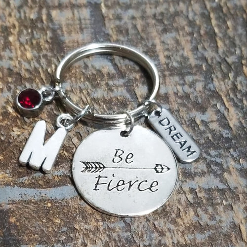 Be Fierce Personalized Keychain