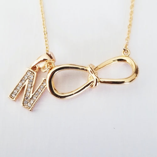 Personalized Infinity Necklace with Initial