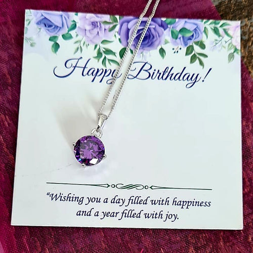 Amethyst Floating Pendant Necklace