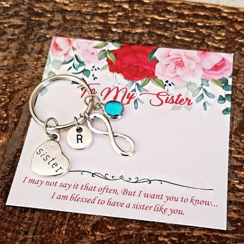 Personalized Sister Keychain