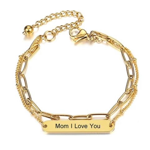 Mom I Love You Bracelet