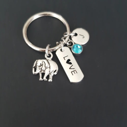 Personalized Lucky Elephant Keychain