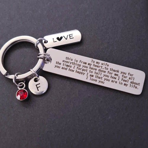 Personalized Wife Keychain