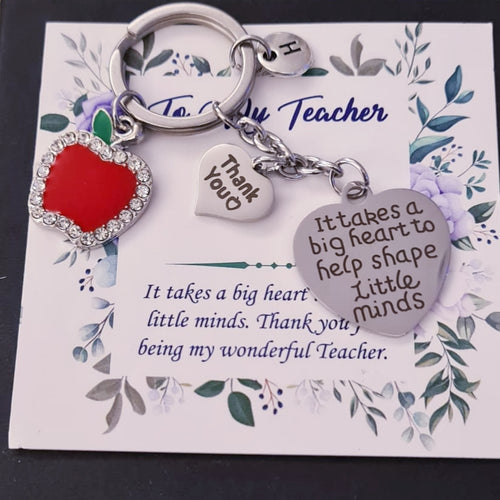 It Takes A Big Heart to Help Shape Little Minds Teacher's Keychain