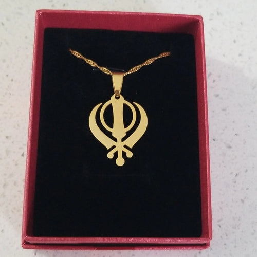 Khanda Necklace Gold Plated