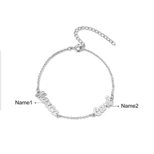 Multiple Names Bracelet in Sterling Silver