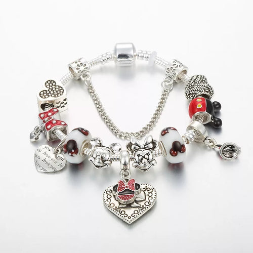 Mickey and Minnie Charms Bracelet