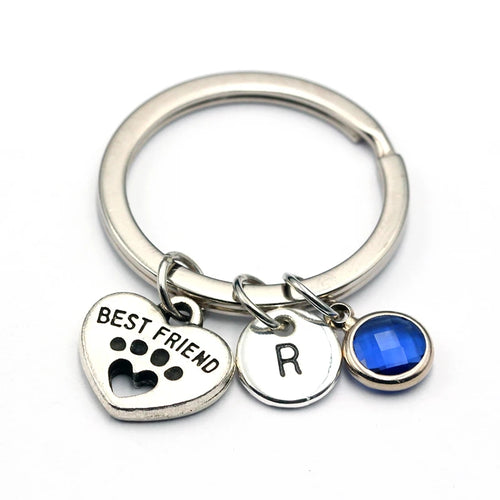 Personalized Dog Paw Keychain