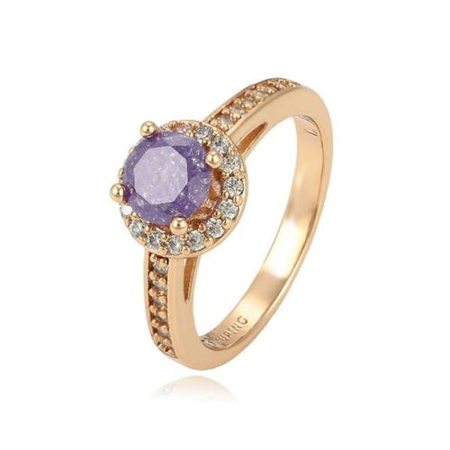 18K Gold plated Amethyst Ring