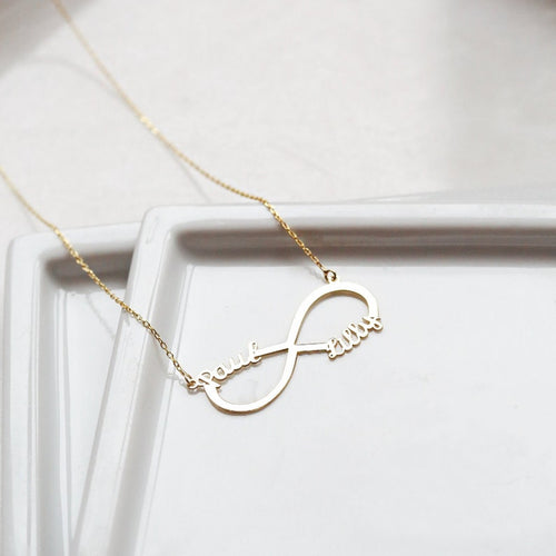 Personalized Infinity Necklace with 2 Names