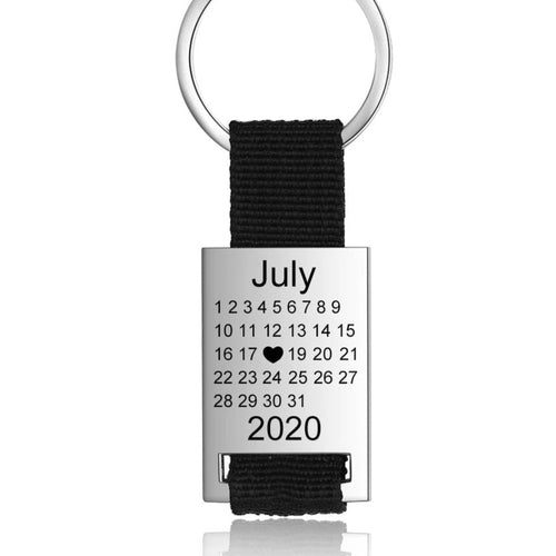 Personalized Calendar Keychain