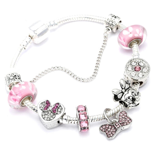 Mickey Mouse Butterfly Charms Bracelet for Girls