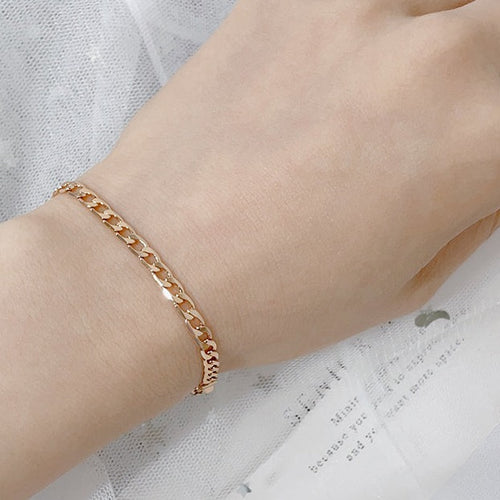 18k Gold Plated Curb Chain Bracelet