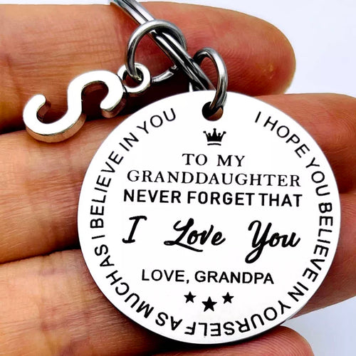 To My Granddaughter/Grandson Keychain