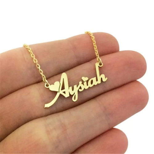 Personalized Name Necklace Little Heart