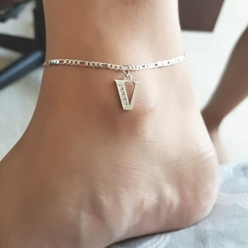 Initial Charm Figaro Anklet