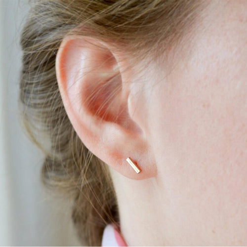 Dainty Bar Stud Earrings