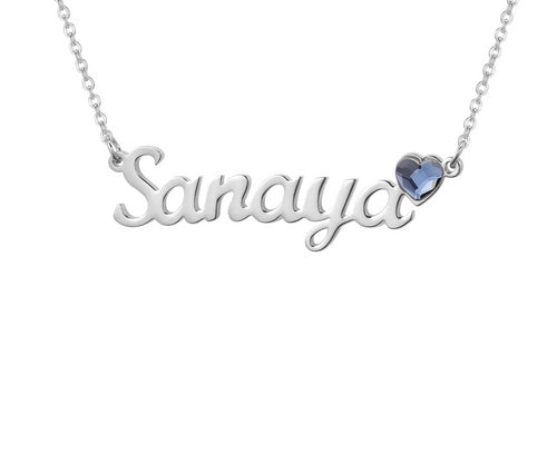 Custom Name necklace with Birthstone