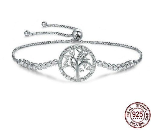 Tree of Life Sterling Silver Tennis Bracelet
