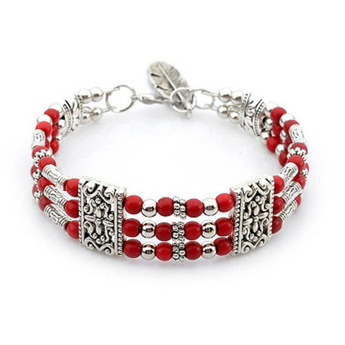 Bohemian Style Bead Strand Bracelet