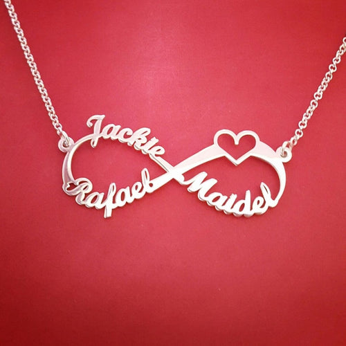 Personalized Infinity 3 Names Necklace