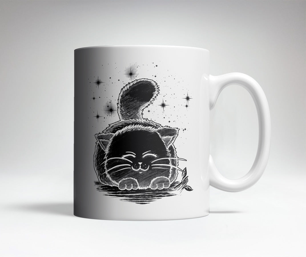 Black and White Cat Cute Coffee Mug - Trick Mugs