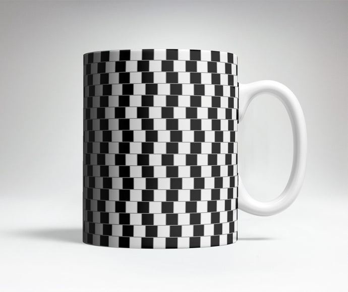 Crooked Straight Lines Optical Illusion Mug