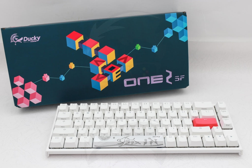 Ducky One 2 Sf Brown Switch White Keycaps White Case Rgb Mechanical