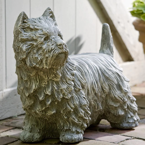 Westie Cast Stone Garden Statue | Dog Statue