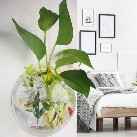 Wall Mounted Clear Acrylic Round Fish Tank