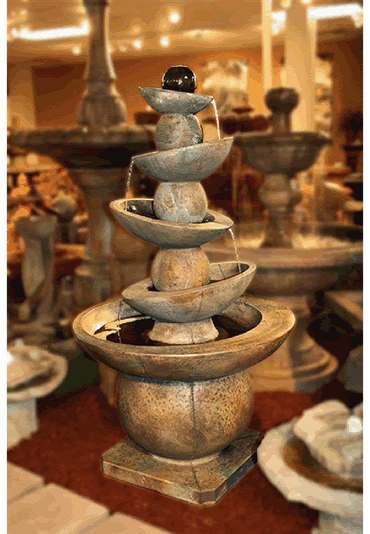  Equilibria Cast Stone Outdoor Fountain 